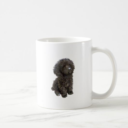 Poodle - zwarte speelgoed pup koffiemok (Rechts)