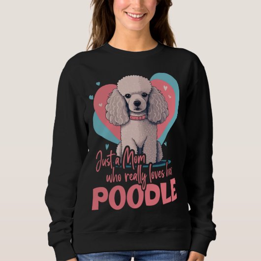 Poodledog with heartdecoration  Poodlemom  2 Trui (Voorkant)