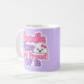 Poodlemoeder en trots erop koffiemok (Voorkant links)