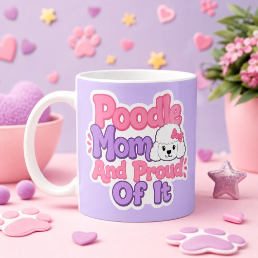 Poodlemoeder en trots erop koffiemok