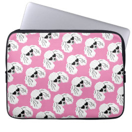 Poodlepatroon Cute Roze Laptop Sleeve