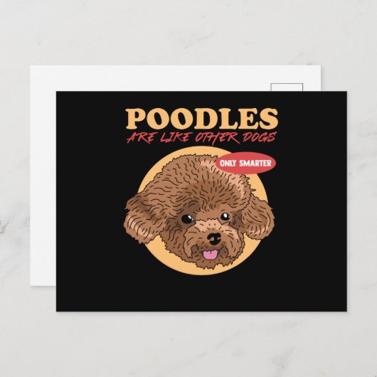 Poodles Are Smarter Dog Owner Poodle Briefkaart (Voorkant / Achterkant)