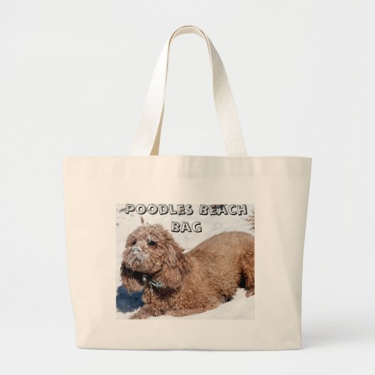 Poodles Beach Bag Grote Tote Bag (Voorkant)
