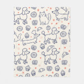 Poodles Dachshunds & Donuts Fleece Deken (Voorkant)