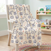 Poodles Dachshunds & Donuts Fleece Deken
