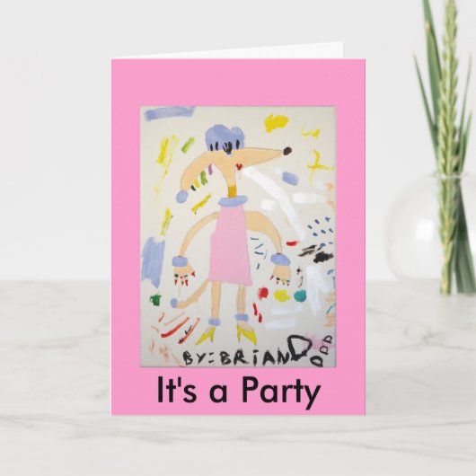 Poodles GaloreHet is een feest Uitnodigingen (Voorkant)