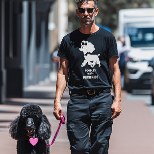 Poodles Gotta Promenade Franse Poedel Papa T-shirt