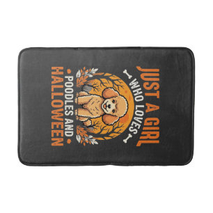 Poodles Halloween Meisje Hond Liefhebber Design_1 Badmat