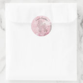 Poodles Ik Hou Van Roze Ronde Sticker (Tas)