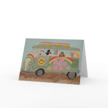 Poodles in Hippiebusje