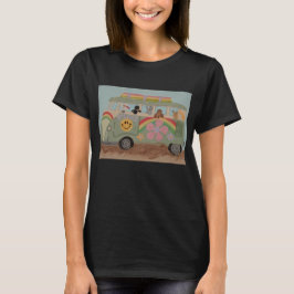 Poodles in hippiebusje t-shirt