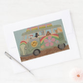 Poodles in Hippy Van Rechthoekige Sticker (Envelop)