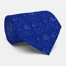 Poodles met blauwe das