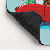 Poodles met kersttintage-auto's — Afdrukmuizepad Muismat (Hoek)