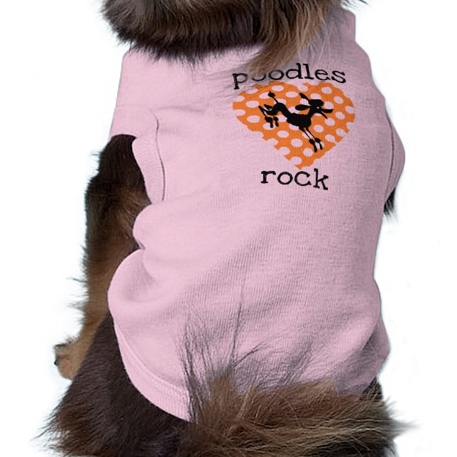 Poodles Rock Dog Tshirts Shirt (Achterkant)