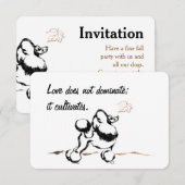 Poodles Uitnodigingen (Voorkant / Achterkant)
