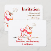 Poodles Uitnodigingen (Voorkant / Achterkant)