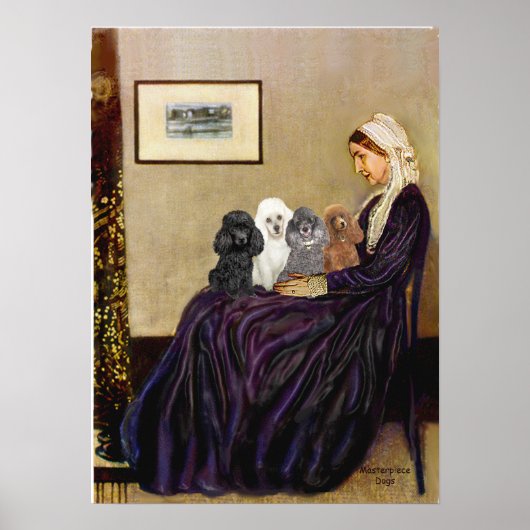 Poodles (vier) - Whistlers Moeder Poster (Voorkant)