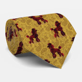 Poodles with Paisley Tie Stropdas (Opgerold)