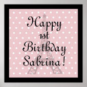 Poodsen in het Parijse roze Poster (Voorkant)