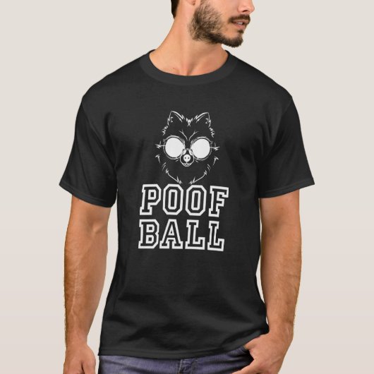 Poof Ball Pomeranian Pam Pom German Spitz Polen T-shirt (Voorkant)