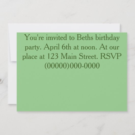 Poof Kaart (Achterkant)