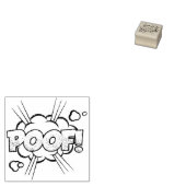 POOF!  stripboek Steampunk Pop Rubberstempel (Gestempeld)