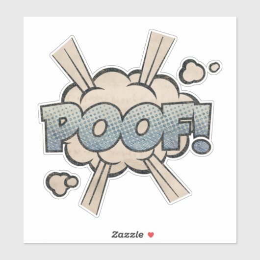 POOF!  stripboek Steampunk Pop Sticker (Vel)