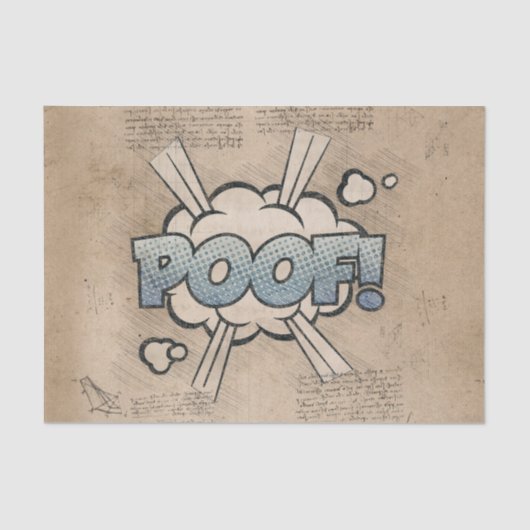 POOF!  stripboek Steampunk Pop Tissuepapier (Voorkant)