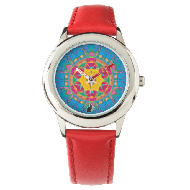 Poofball Kaleidoscope Watch Horloge (Voorkant)