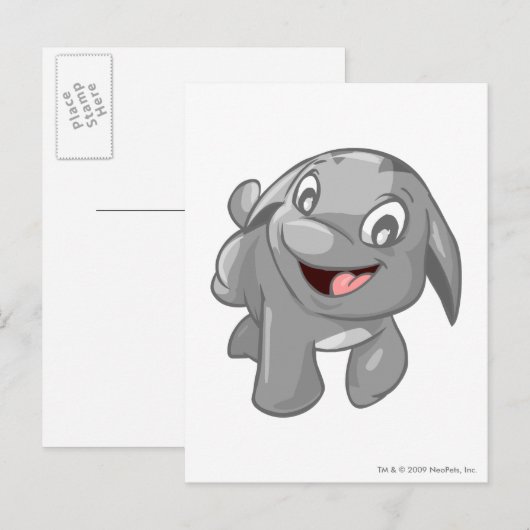 Poogle Silver Briefkaart (Voorkant / Achterkant)