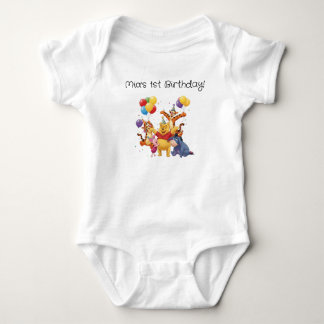 Pooh bear and the gang birthday romper