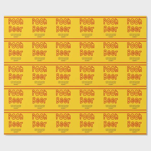 Pooh Beer Cadeaupapier (Vlak)