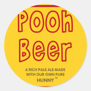 Pooh Beer Ronde Sticker