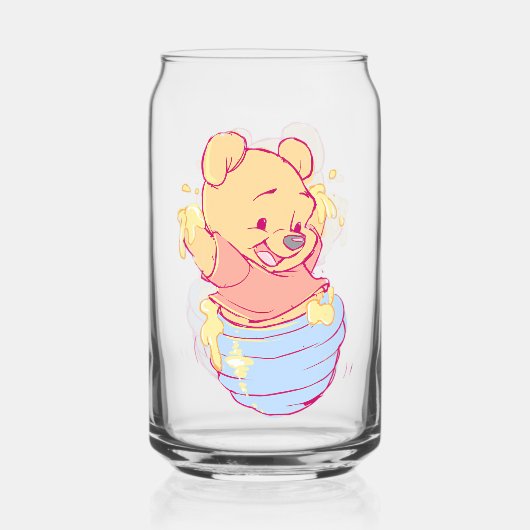 Pooh Blikvorm Glas (Voorkant)