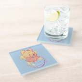 Pooh Glas Onderzetter (Schuin)