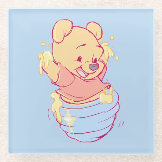 Pooh Glas Onderzetter (Voorkant)