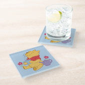 Pooh Glazen Onderzetter (Schuin)