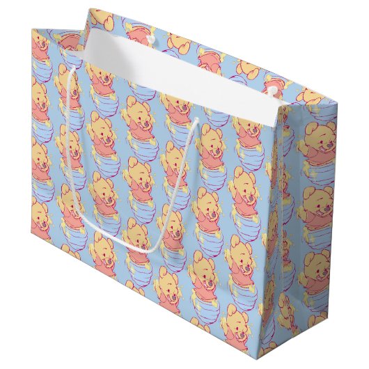 Pooh Large Gift Bag Groot Cadeauzakje (Voorkant Gekanteld)