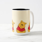pooh mug  tweekleurige koffiemok (Voorkant rechts)