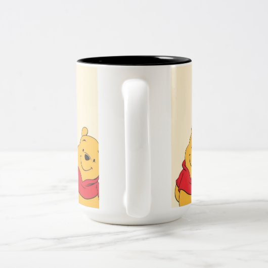 pooh mug  tweekleurige koffiemok (Handvat)