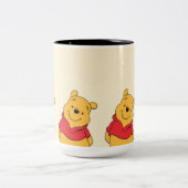 pooh mug  tweekleurige koffiemok (Center)