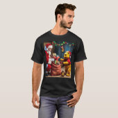 Pooh ontmoet de Kerstman T-shirt (Voorkant volledig)
