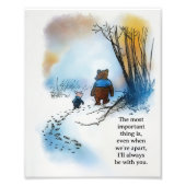 Pooh quote "Even when we're apart Foto Afdruk (Voorkant)