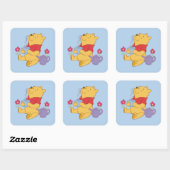 Pooh Vierkante Sticker (Vel)