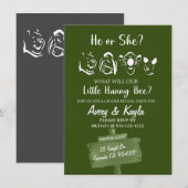 POOH & VRIENDEN GESLACHT ONTHULLEN INVITE KAART (Voorkant / Achterkant)