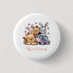 Pooh & Vrienden Pastel Ronde Button 3,2 Cm