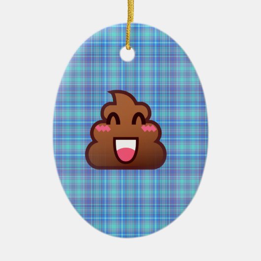 pooier emoji keramisch ornament (Voorkant)