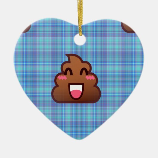 pooier emoji keramisch ornament (Voorkant)