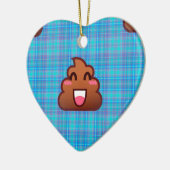 pooier emoji keramisch ornament (Links)
